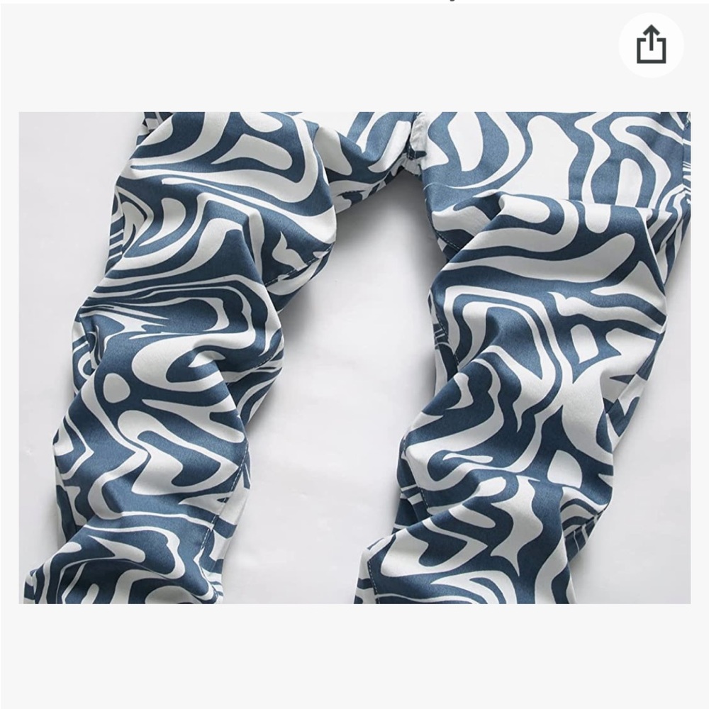 NWT!!! Mens stylish design printed skinny jeans w/ flex waist; sz 36W - Picture 2 of 5